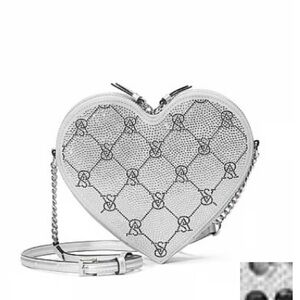 Victoria secret Heart-Shaped Silver Designer Crossbody Bag